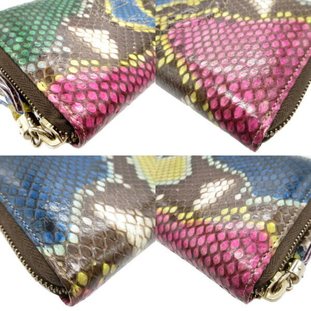 Gucci Soho Python Multicolor Zip Around Long Wall… - image 8